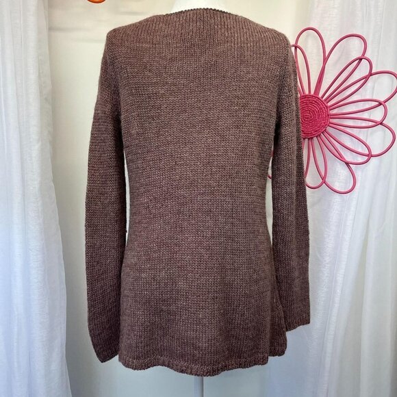 Soft Surroundings Alpaca Wool Sweater Slouchy Cozy Mauve Size PM - Picture 2 of 7